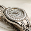 Rolex Lady DateJust Pearlmaster Diamond MOP 18K White Gold Second Hand Watch Collectors 5
