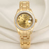 Rolex-Lady-DateJust-Pearlmaster-Princess-Cut-Diamond-Bezel-18K-Yellow-Gold-Second-Hand-Watch-Collectors-1