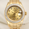 Rolex Lady DateJust Pearlmaster Princess Cut Diamond Bezel 18K Yellow Gold Second Hand Watch Collectors 2