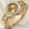 Rolex Lady DateJust Pearlmaster Princess Cut Diamond Bezel 18K Yellow Gold Second Hand Watch Collectors 3