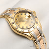 Rolex Lady DateJust Pearlmaster Tridor 12 Point Diamond Bezel 18K Gold Second Hand Watch Collectors 5