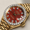 Rolex Lady DateJust Red Steel Diamond Dial Second Hand Watch Collectors 4