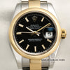 Rolex Lady DateJust Steel & Gold Black Dial Second Hand Watch Collectors 2