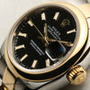 Rolex Lady DateJust Steel & Gold Black Dial Second Hand Watch Collectors 4