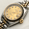 Rolex Lady DateJust Steel & Gold Champagne Diamond Dial Second Hand Watch Collectors 4