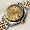 Rolex Lady DateJust Steel & Gold Diamond Dial Second Hand Watch Collectors 4