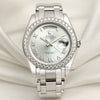 Rolex Masterpiece Day-Date Pearlmaster 18946 Platinum Diamond Bezel Ice Dial Second Hand Watch Collectors 1