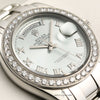 Rolex Masterpiece Day-Date Pearlmaster 18946 Platinum Diamond Bezel Ice Dial Second Hand Watch Collectors 6