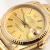 Rolex Mid Size DateJust 68278 18K Yellow Gold Second Hand Watch Collectors 4