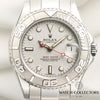 Rolex MidSize Yacht-Master Stainless Steel & Platinum Second Hand Watch Collectors 2