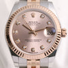 Rolex Midsize DateJust 178271 Diamond Dial Steel & Rose Gold Second Hand Watch Collectors 2
