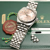 Rolex Midsize DateJust 178274 Stainless Steel & 18K White Gold Bezel Pink Diamond Dial Second Hand Watch Collectors 10