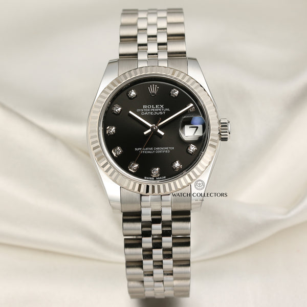 Rolex Midsize DateJust 178274 Stainless Steel Diamond Second Hand Watch Collectors 1