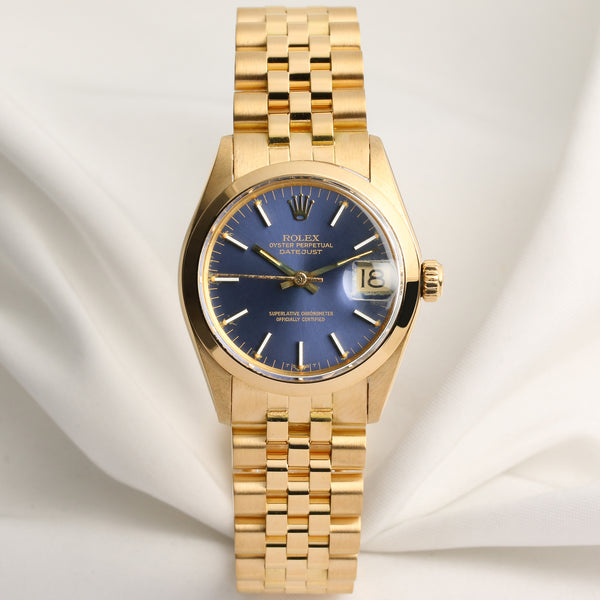 Rolex Midsize DateJust 6824 18K Yellow Gold Second Hand Watch Collectors 1