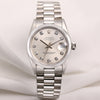 Rolex Midsize DateJust 68246 Platinum Diamond Dial Second Hand Watch Collectors 1