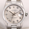 Rolex Midsize DateJust 68246 Platinum Diamond Dial Second Hand Watch Collectors 2