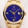 Rolex-Midsize-DateJust-68248-18K-Yellow-Gold-Lapis-Lazuli-Diamond-Dial-Second-Hand-Watch-Collectors-2