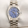 Rolex-Midsize-DateJust-68279-18K-White-Gold-Sodalite-Diamond-Dial-Second-Hand-Watch-Collectors-1