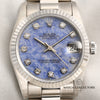 Rolex Midsize DateJust 68279 18K White Gold Sodalite Diamond Dial Second Hand Watch Collectors 2