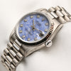 Rolex Midsize DateJust 68279 18K White Gold Sodalite Diamond Dial Second Hand Watch Collectors 3