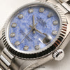 Rolex Midsize DateJust 68279 18K White Gold Sodalite Diamond Dial Second Hand Watch Collectors 4