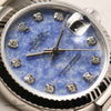 Rolex Midsize DateJust 68279 18K White Gold Sodalite Diamond Dial Second Hand Watch Collectors 5