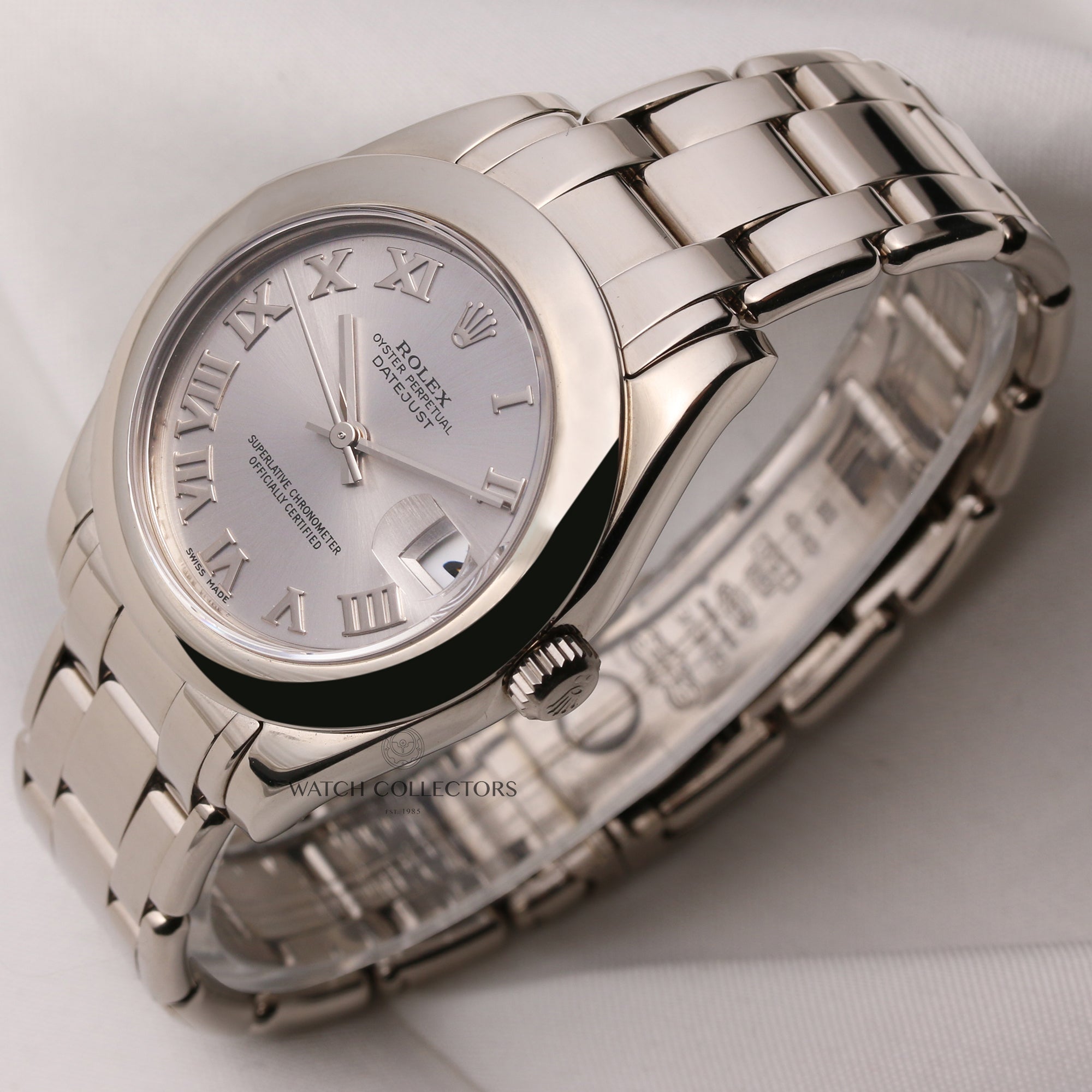 Rolex-Midsize-DateJust-Pearlmaster-18K-White-Gold-Second-Hand-Watch-Collectors-3