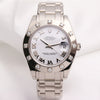 Rolex Midsize DateJust Pearlmaster 81319 Diamond 18K White Gold Second Hand Watch Collectors 1