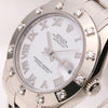 Rolex Midsize DateJust Pearlmaster 81319 Diamond 18K White Gold Second Hand Watch Collectors 4