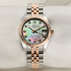 Rolex-Midsize-DateJust-Steel-Rose-Gold-Black-MOP-Diamond-Second-Hand-Watch-Collectors-1
