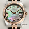Rolex Midsize DateJust Steel & Rose Gold Black MOP Diamond Second Hand Watch Collectors 2