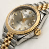Rolex Midsize DateJust Steel & Yellow Gold Diamond Second Hand Watch Collectors 4