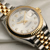 Rolex Midsize DateJust Steel & Yellow Gold Diamond Second Hand Watch Collectors 5