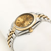 Rolex Midsize DateJust Tapestry Dial Steel & Gold Second Hand Watch Collectors 3