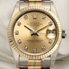 Rolex Midsize DateJust Tridor 18K Gold Second Hand Watch Collectors 2