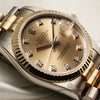 Rolex Midsize DateJust Tridor 18K Gold Second Hand Watch Collectors 5