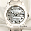 Rolex Midsize Pearlmaster 18K White Gold Diamond MOP Second Hand Watch Collectors 2
