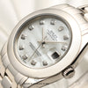 Rolex Midsize Pearlmaster 18K White Gold Diamond MOP Second Hand Watch Collectors 4