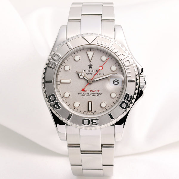 Rolex Midsize Yacht-Master 168622 Stainless Steel & Platinum Second Hand Watch Collectors 1