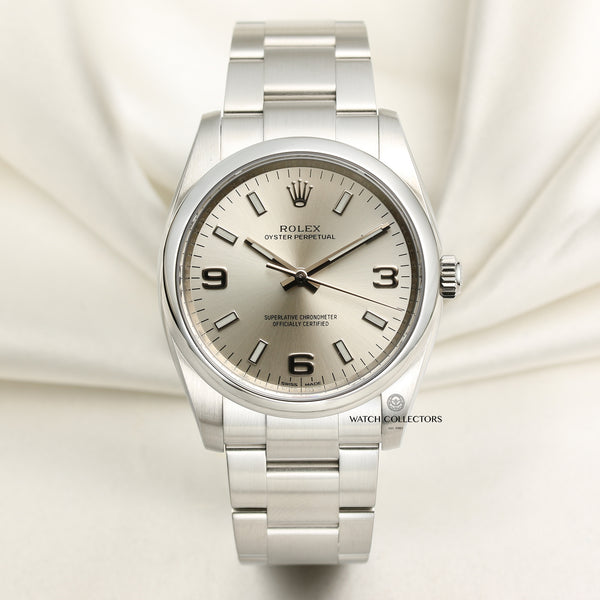 Rolex Oyster Perpetual 114200 Stainless Steel Second Hand Watch Collectors 1