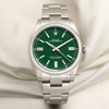 Rolex Oyster Perpetual 124300 Green Dial Stainless Steel Second Hand Watch Collectors 1