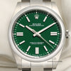 Rolex Oyster Perpetual 124300 Green Dial Stainless Steel Second Hand Watch Collectors 2