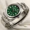 Rolex Oyster Perpetual 124300 Green Dial Stainless Steel Second Hand Watch Collectors 3