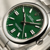 Rolex Oyster Perpetual 124300 Green Dial Stainless Steel Second Hand Watch Collectors 4
