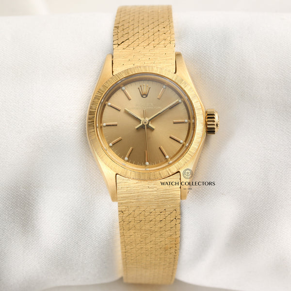 Rolex Lady Oyster Perpetual 6803 18k Yellow Gold – Watch Collectors