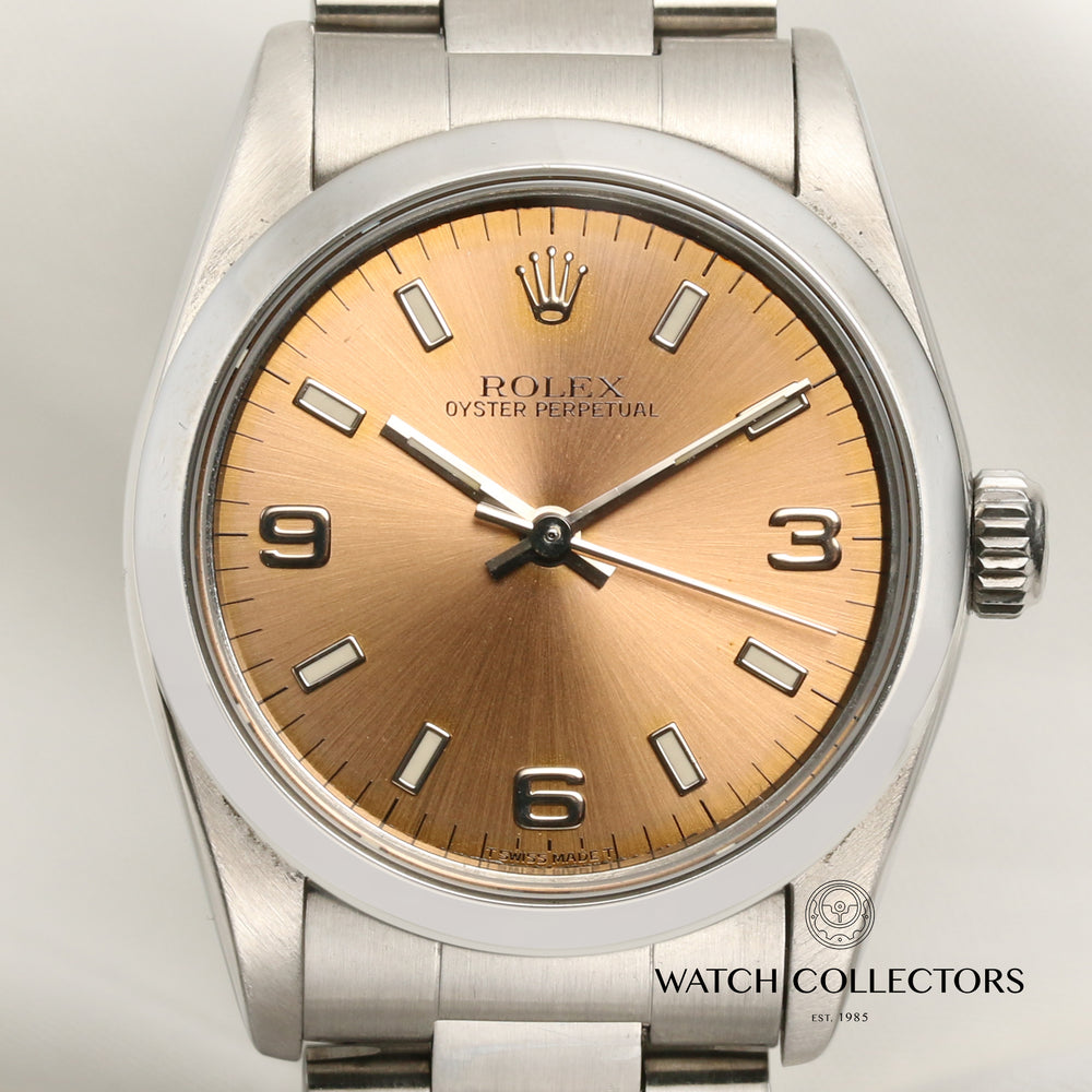 Rolex Midsize Oyster Perpetual 67480 Steel Copper dial
