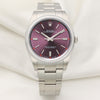 Rolex Oyster Perpetual Grape Dial Stainless Steel Second Hand Watch Collectors 1