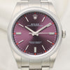 Rolex Oyster Perpetual Grape Dial Stainless Steel Second Hand Watch Collectors 2