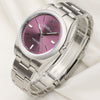 Rolex Oyster Perpetual Grape Dial Stainless Steel Second Hand Watch Collectors 3