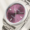 Rolex Oyster Perpetual Grape Dial Stainless Steel Second Hand Watch Collectors 4